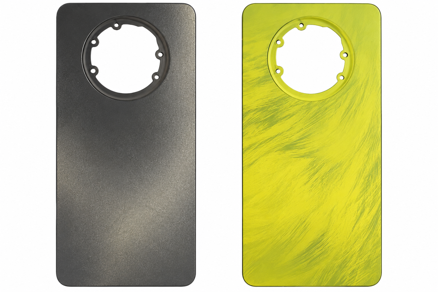 Compatible Replacement for Realme P1 Back Panel – Black & Yellow